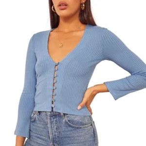 Reformation Gellar Top, Parisian Blue